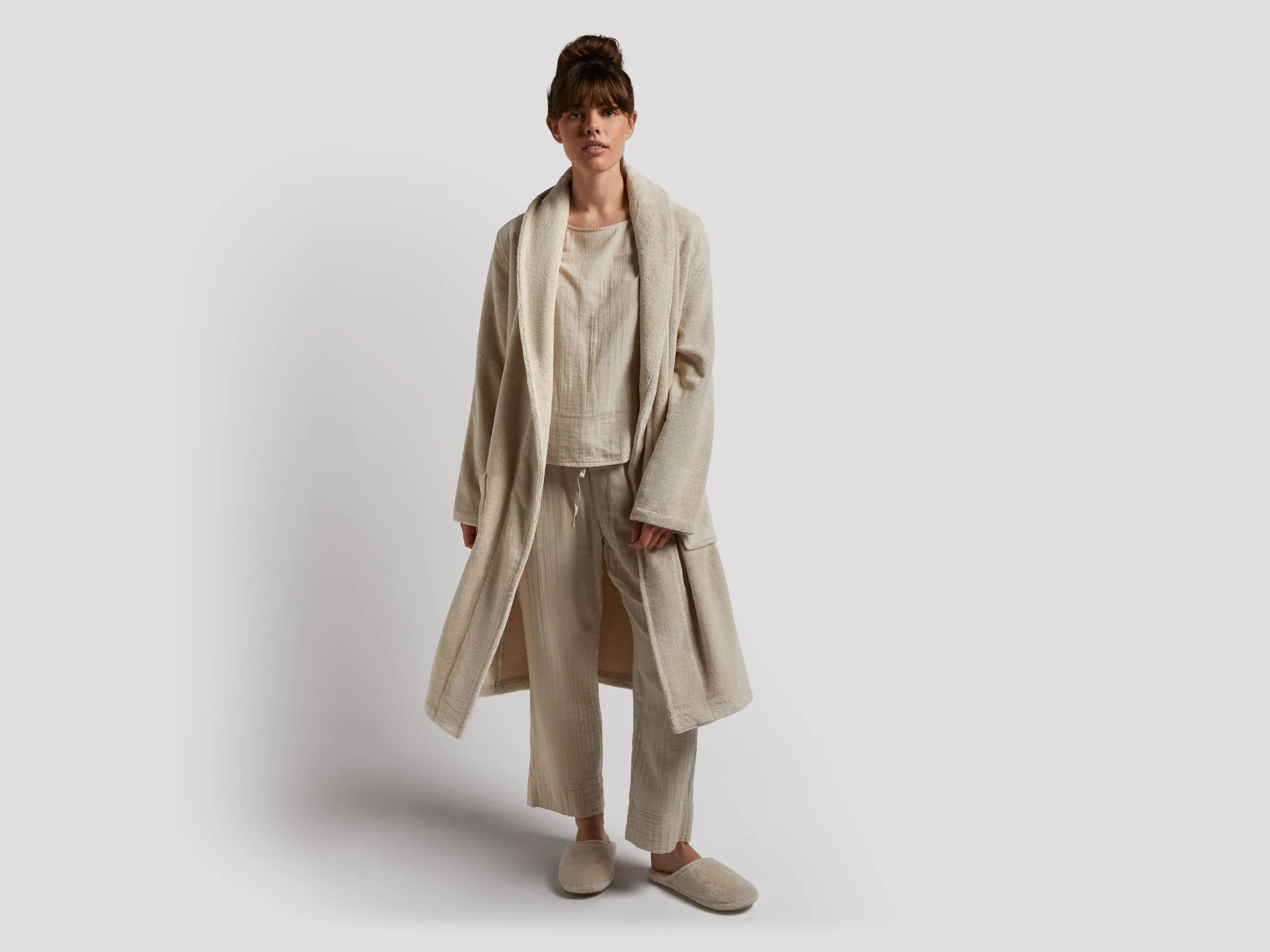 Classic Turkish Cotton Robe (Bone)