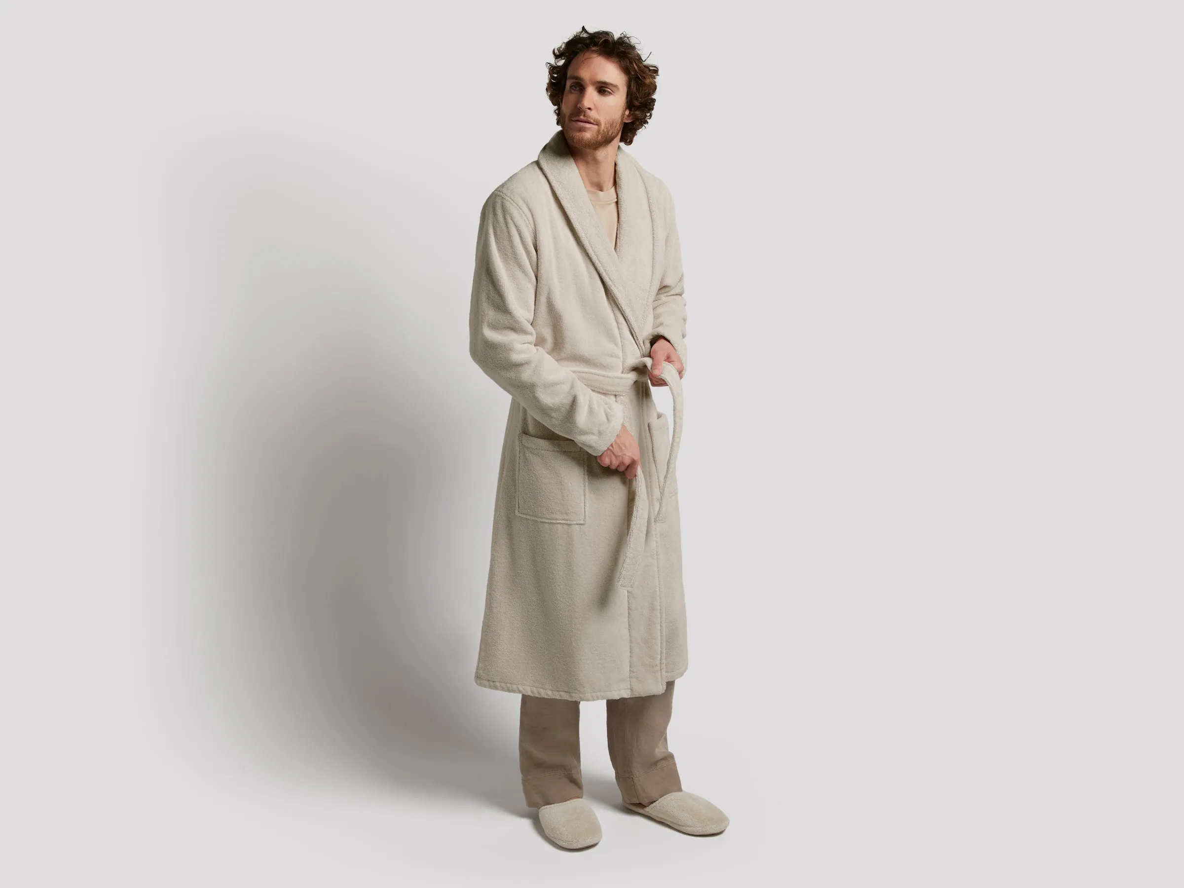 Classic Turkish Cotton Robe (Bone)