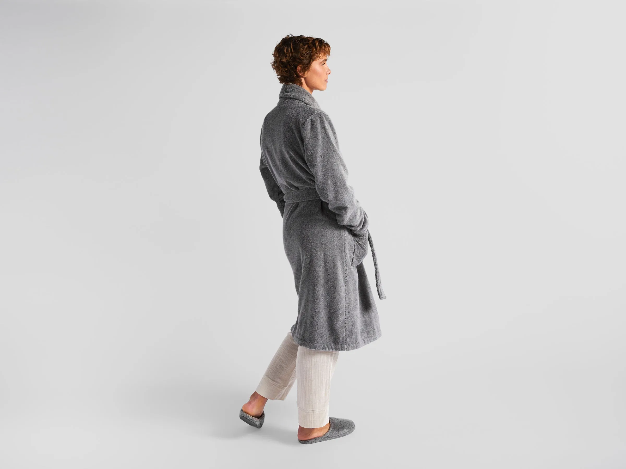 Classic Turkish Cotton Robe (Stone)