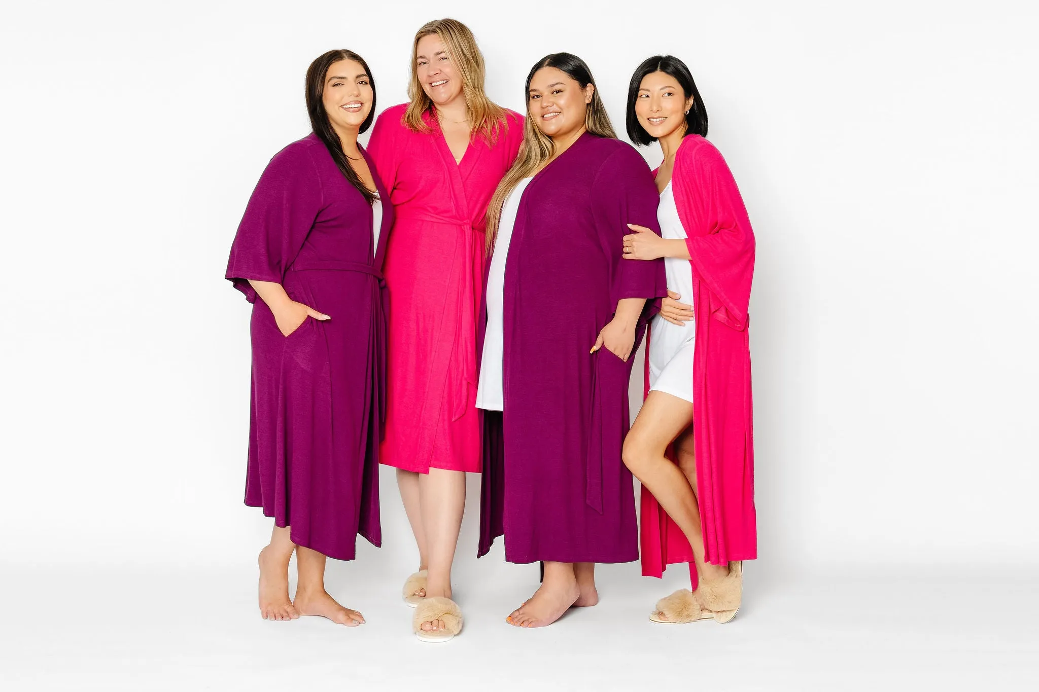 club rose ribbed robe