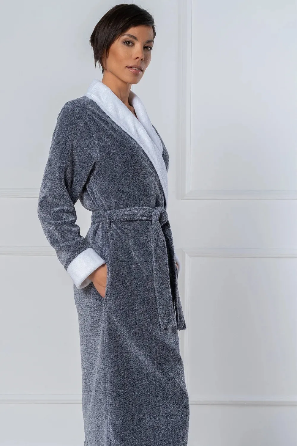 CottonSoft* Women’s Melange Shawl Collar Bathrobe
