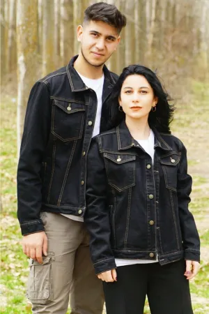 Couple Denim Jacket Black