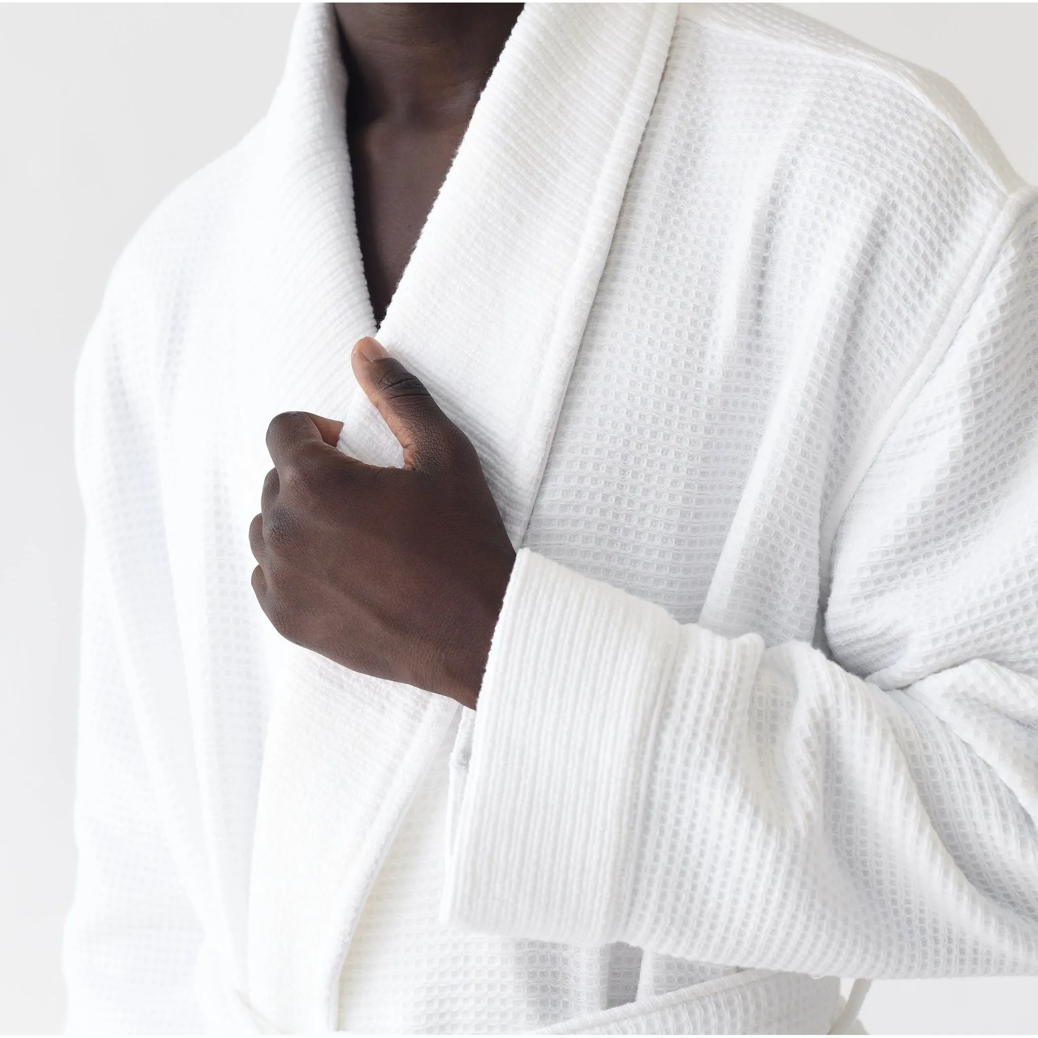 Cozy Earth Waffle Bath Robe Available in Charcoal, White and Light Grey