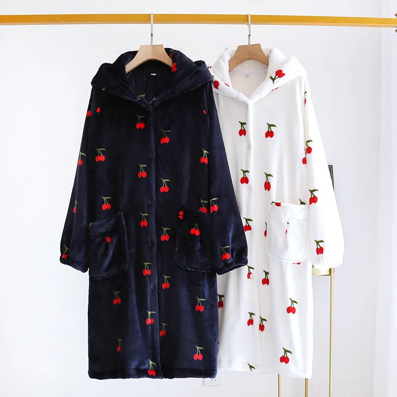 Cute Little Cherry Home Chillout Robe