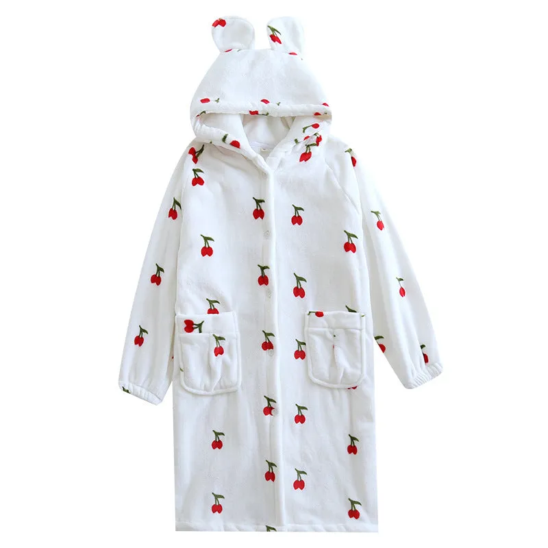 Cute Little Cherry Home Chillout Robe