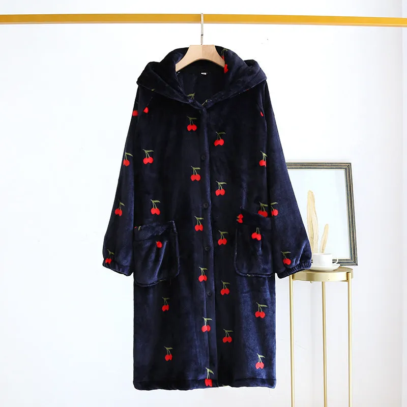 Cute Little Cherry Home Chillout Robe