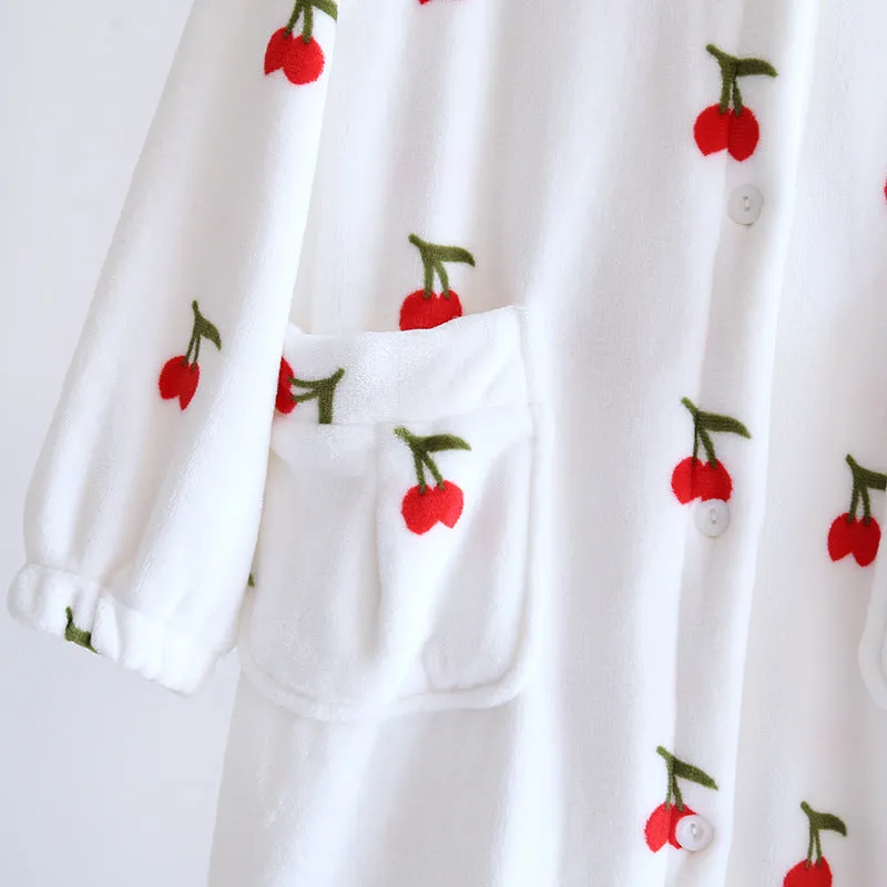 Cute Little Cherry Home Chillout Robe