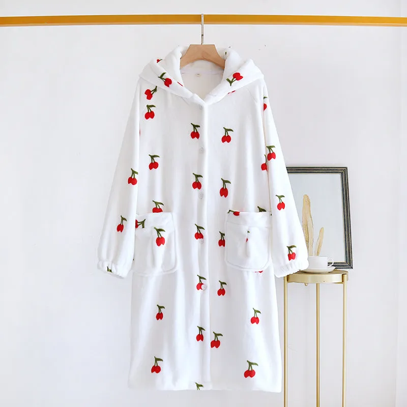 Cute Little Cherry Home Chillout Robe