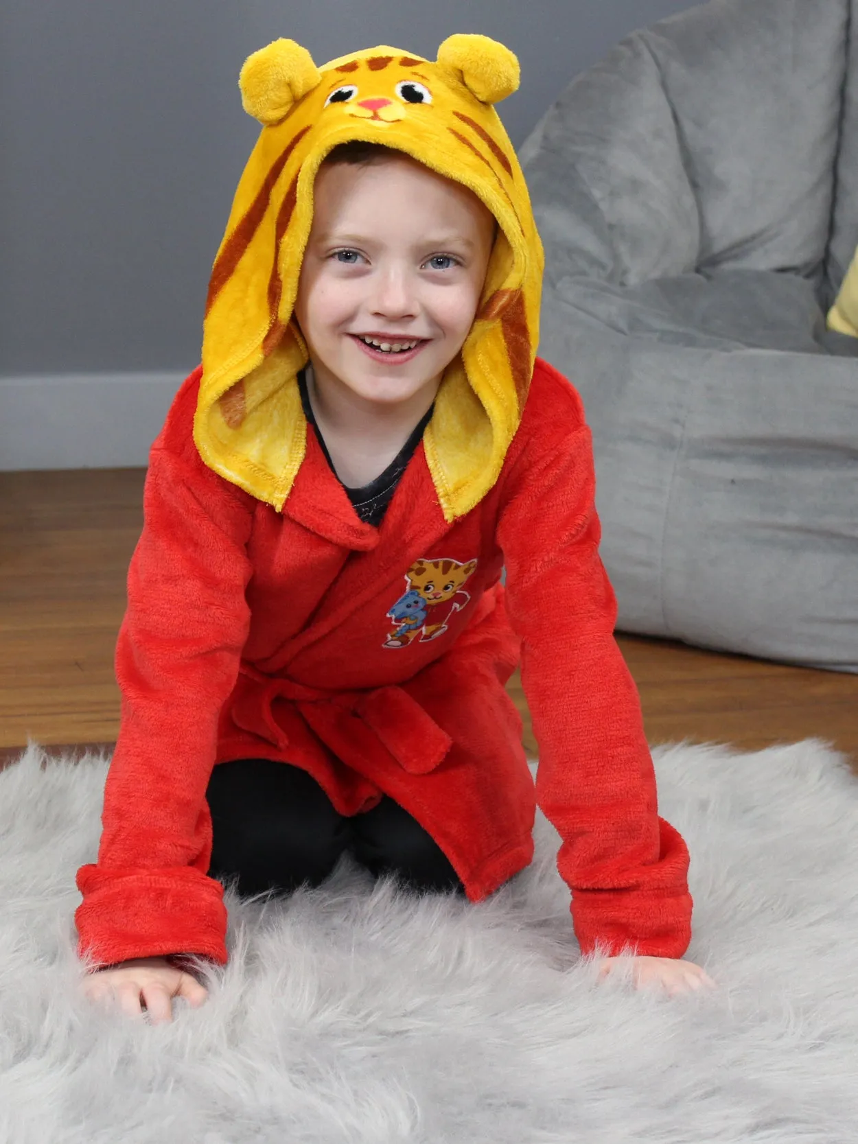 Daniel Tiger's Neighborhood Plush Hooded Bathrobe with Ears