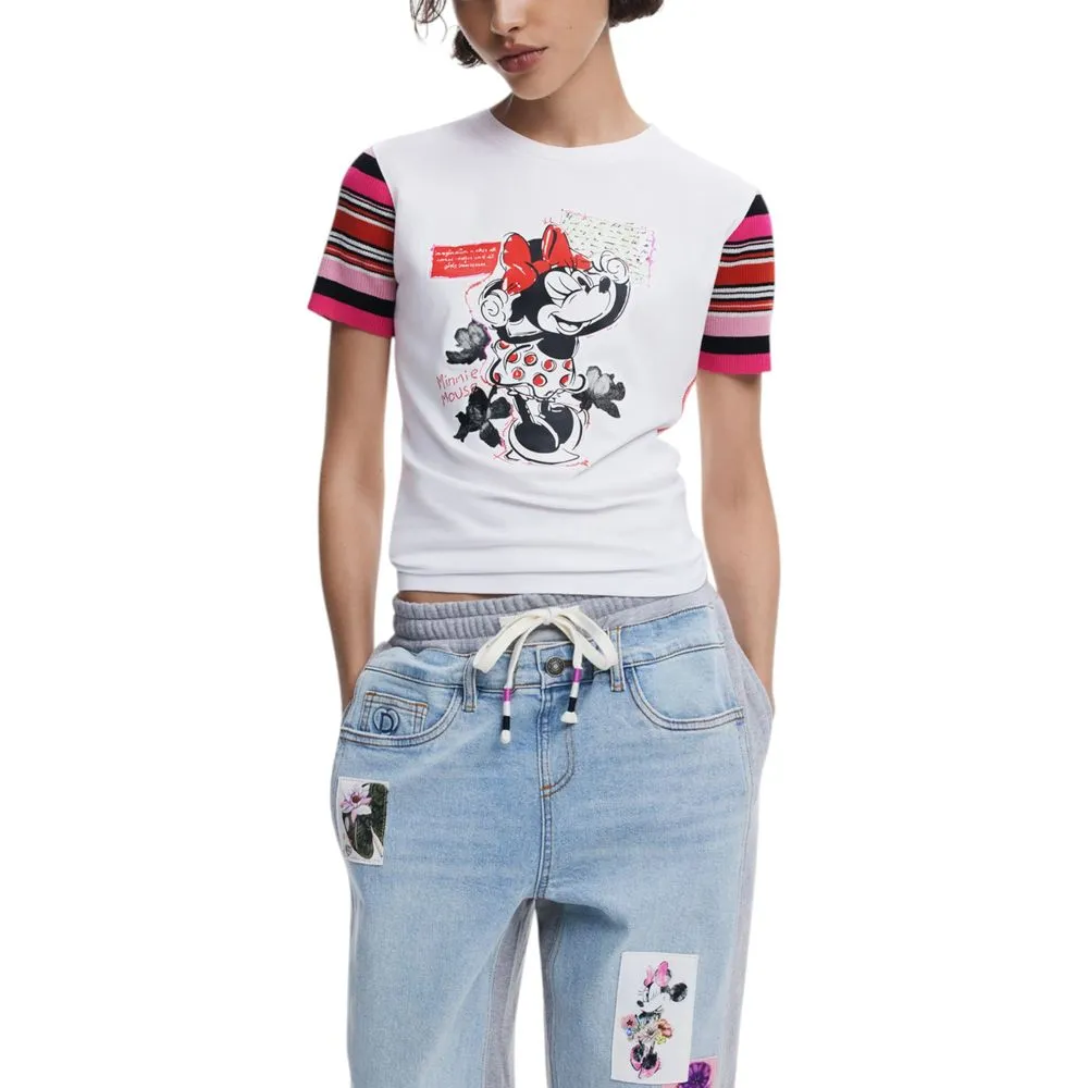 Desigual White Cotton Tops & T-Shirt