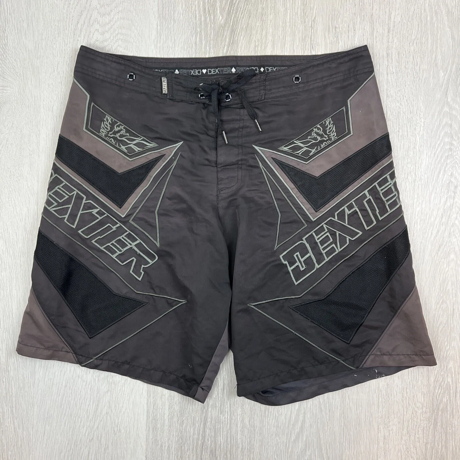 Dexter Mens 90s Long Swim Shorts Swimmers Boardies Board Shorts Size 38