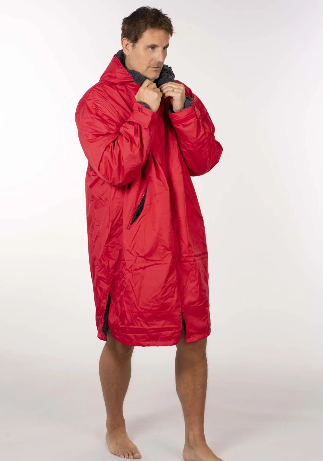 Dry Changing Robe - Charcoal/red