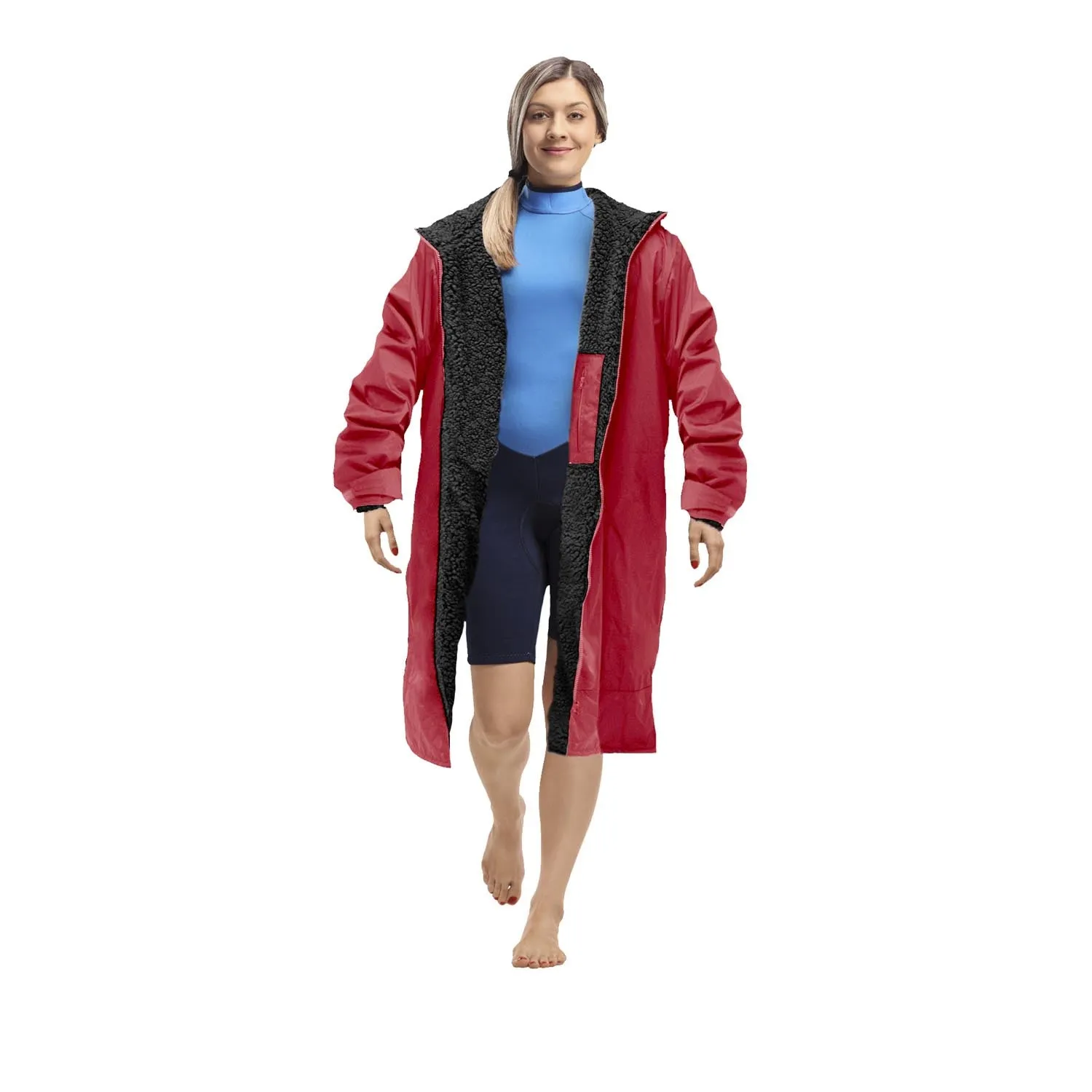 Dry Changing Robe - Charcoal/red