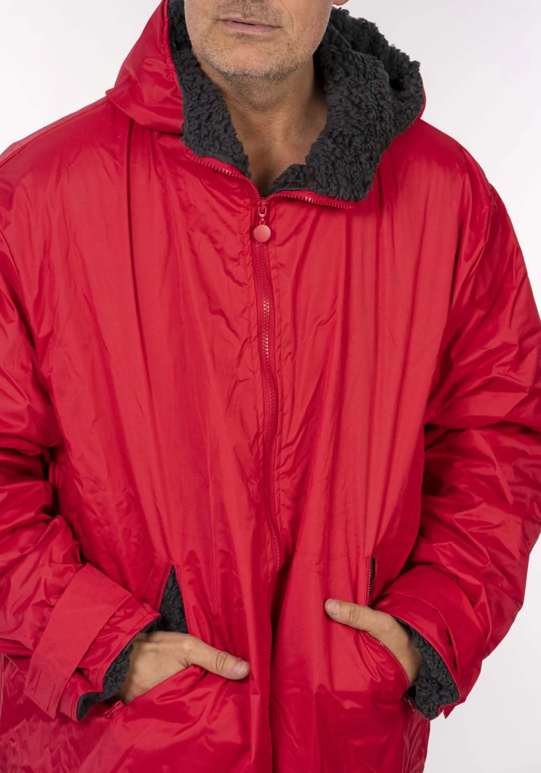 Dry Changing Robe - Charcoal/red