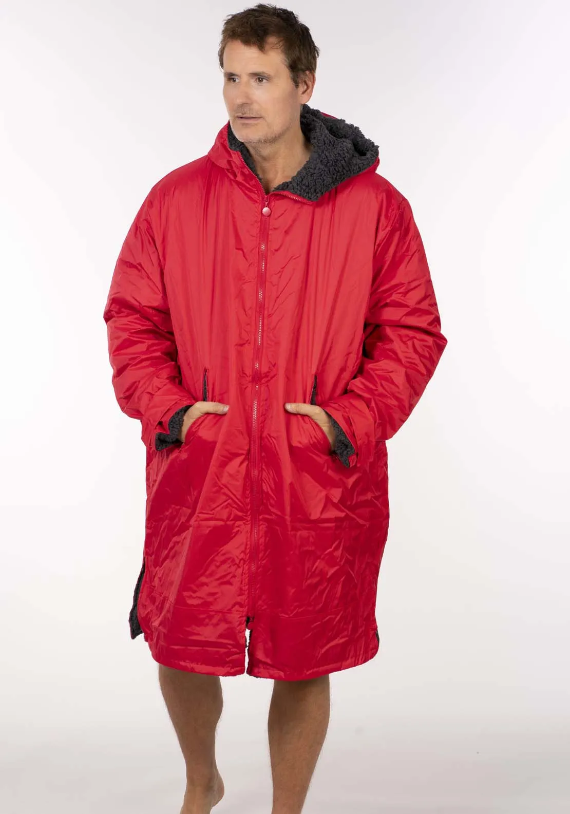 Dry Changing Robe - Charcoal/red