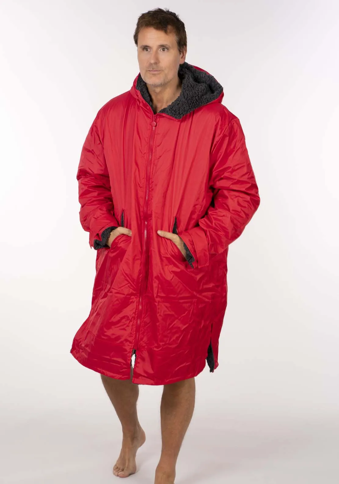 Dry Changing Robe - Charcoal/red