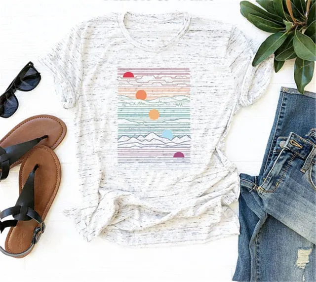 Elimiiy Abstract T shirt Women Oversized Print T-shirt Short Sleeve O-Neck  Womens clothing  Ladies Tops Tees 2020 Summer Top