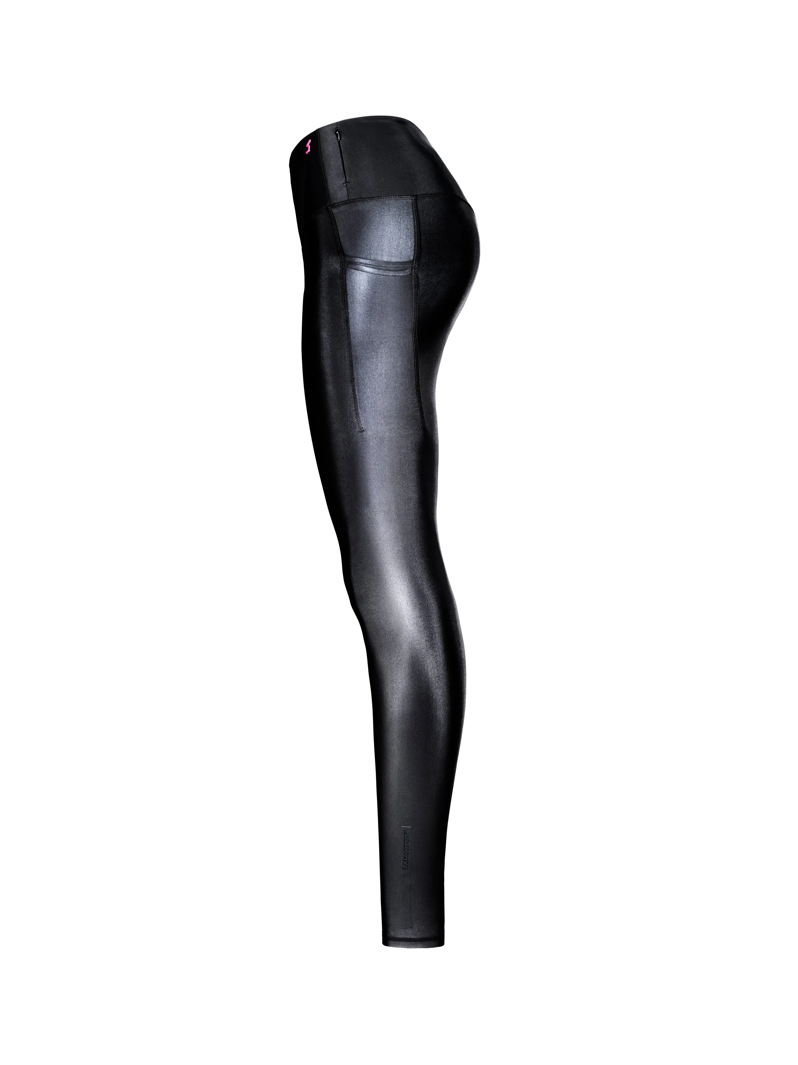 EMILY LEGGINGS IN BLACK | PINK SHINE