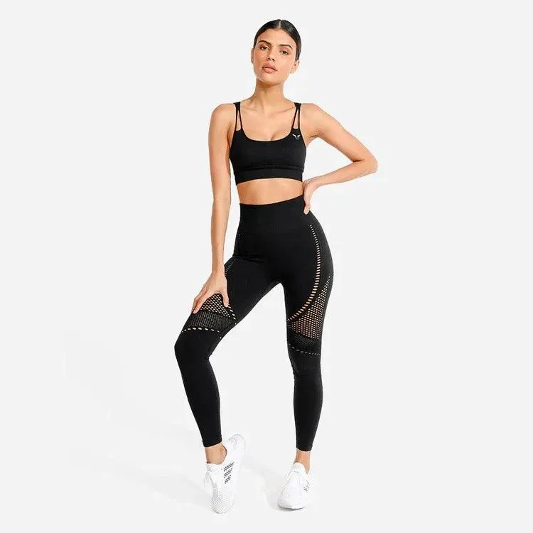 Evolve Meta Saumlausar Leggings - Svartar