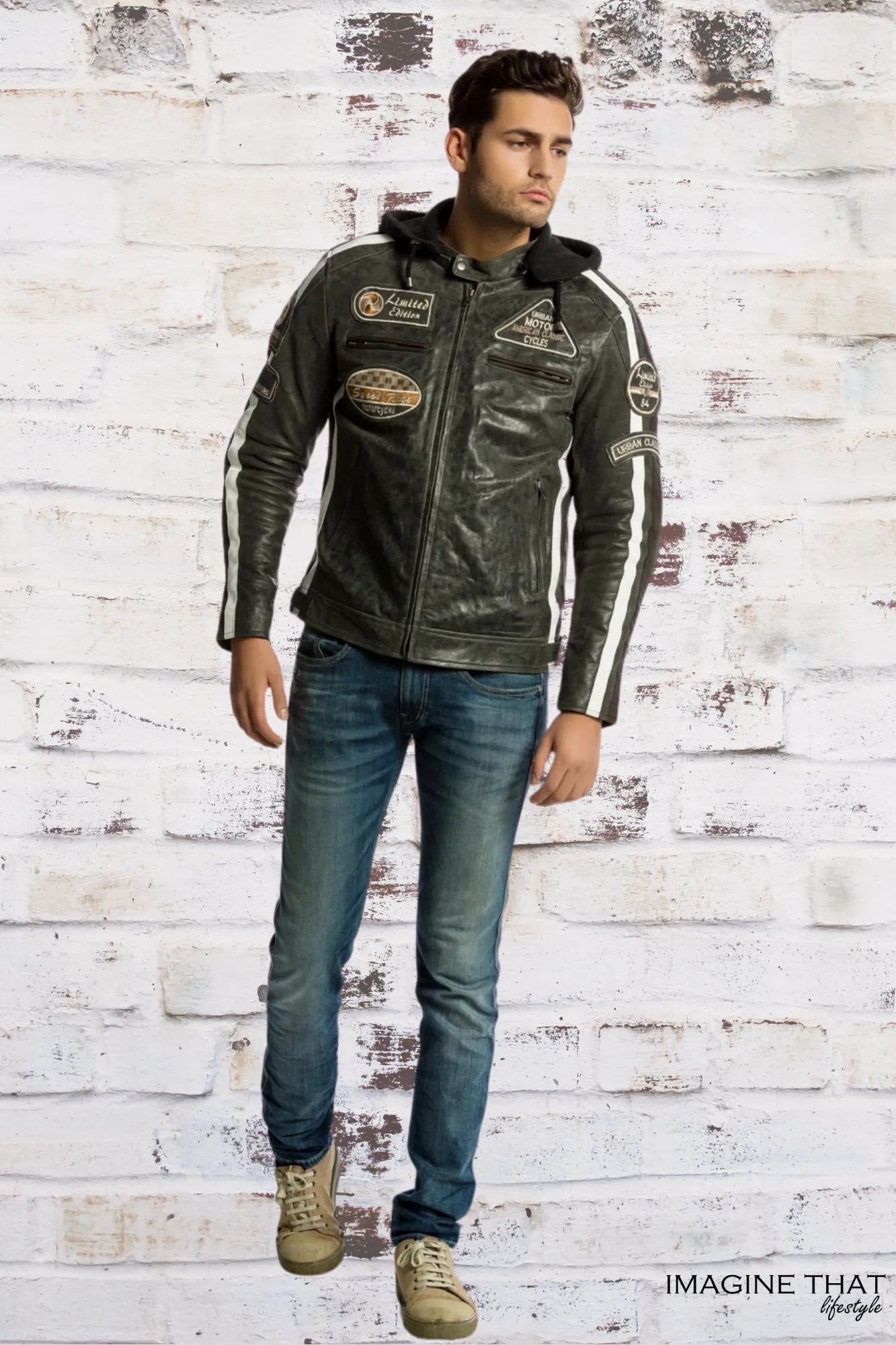 'Fifty Eight' Gents Motorcycle Leather Jacket