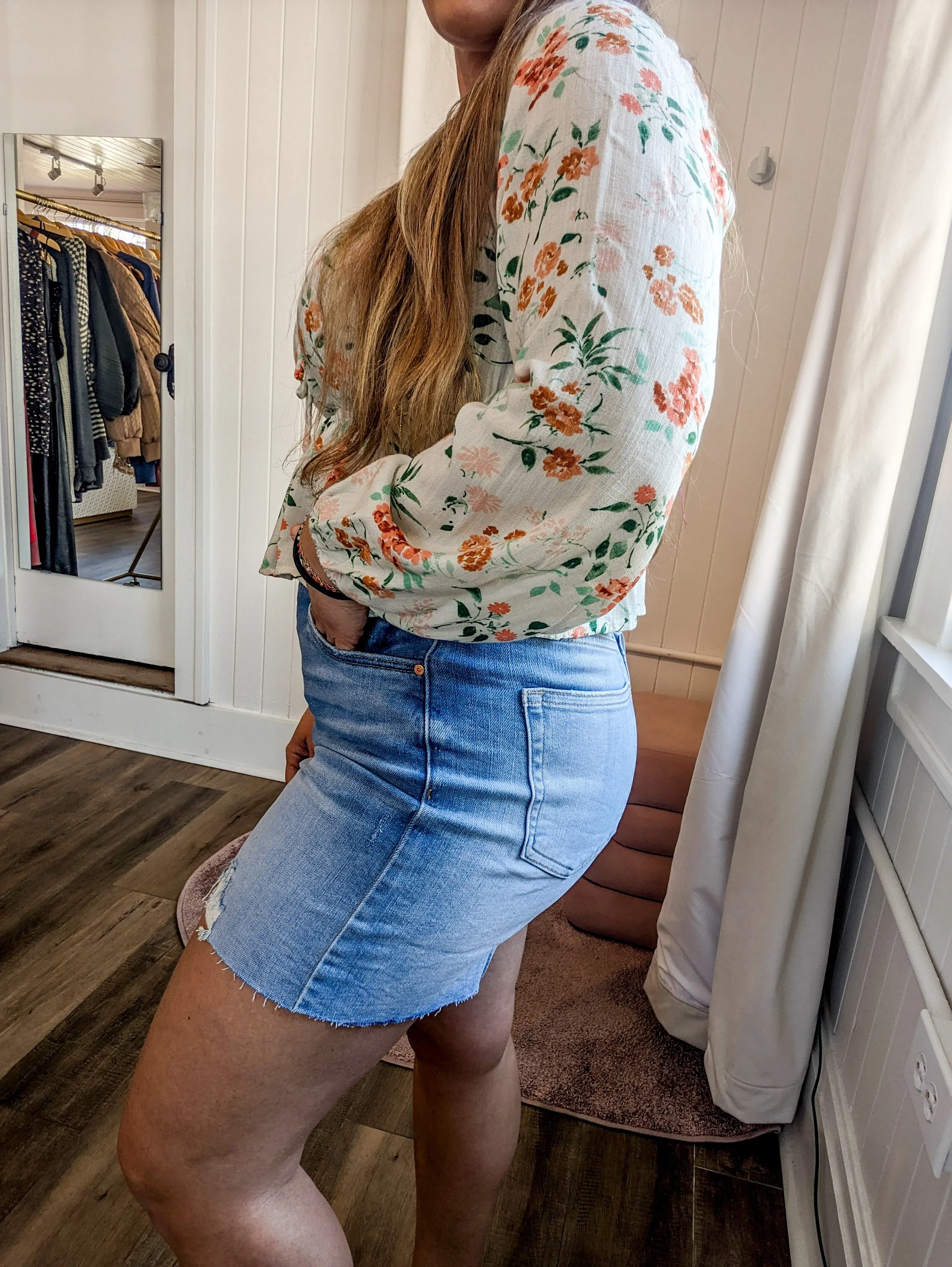 *Final Sale* Lily Super High Rise Stretch Ripped Denim Shorts