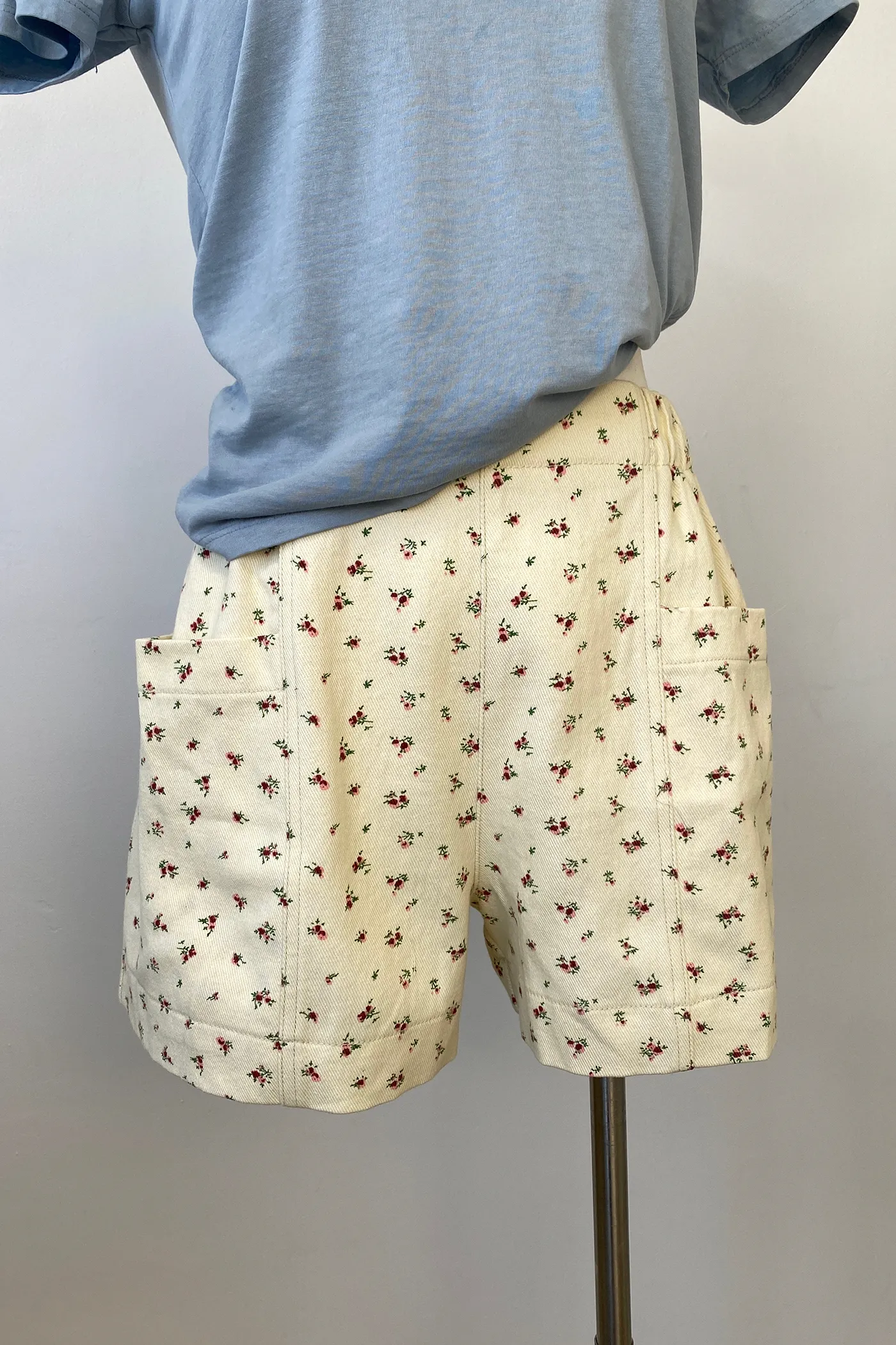 Floral Denim Shorts by For Good