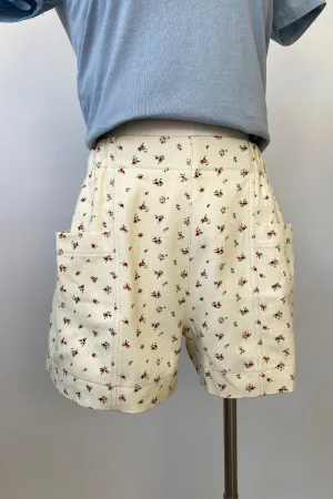 Floral Denim Shorts by For Good