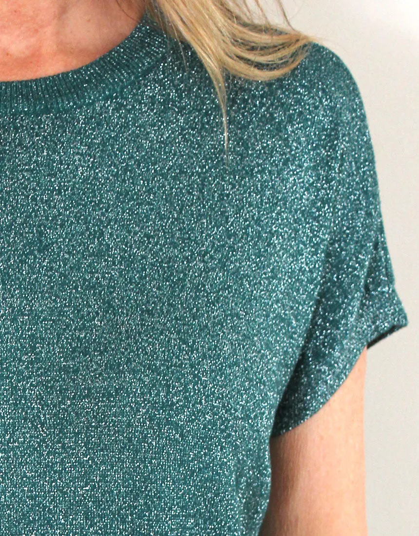 Frankies Lurex Tee - Forest