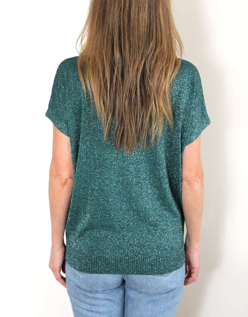 Frankies Lurex Tee - Forest