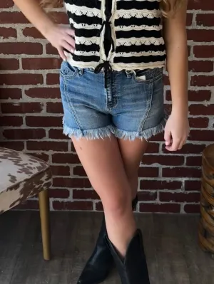 Frayed Jeans Shorts