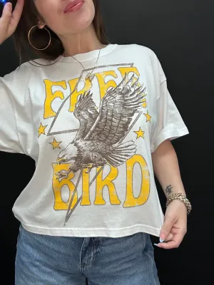 Free Bird Eagle Star Thunder Crop Tee