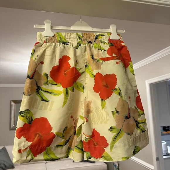 Ganni Floral Surfer Swim Shorts Sz 2 (US) NWT