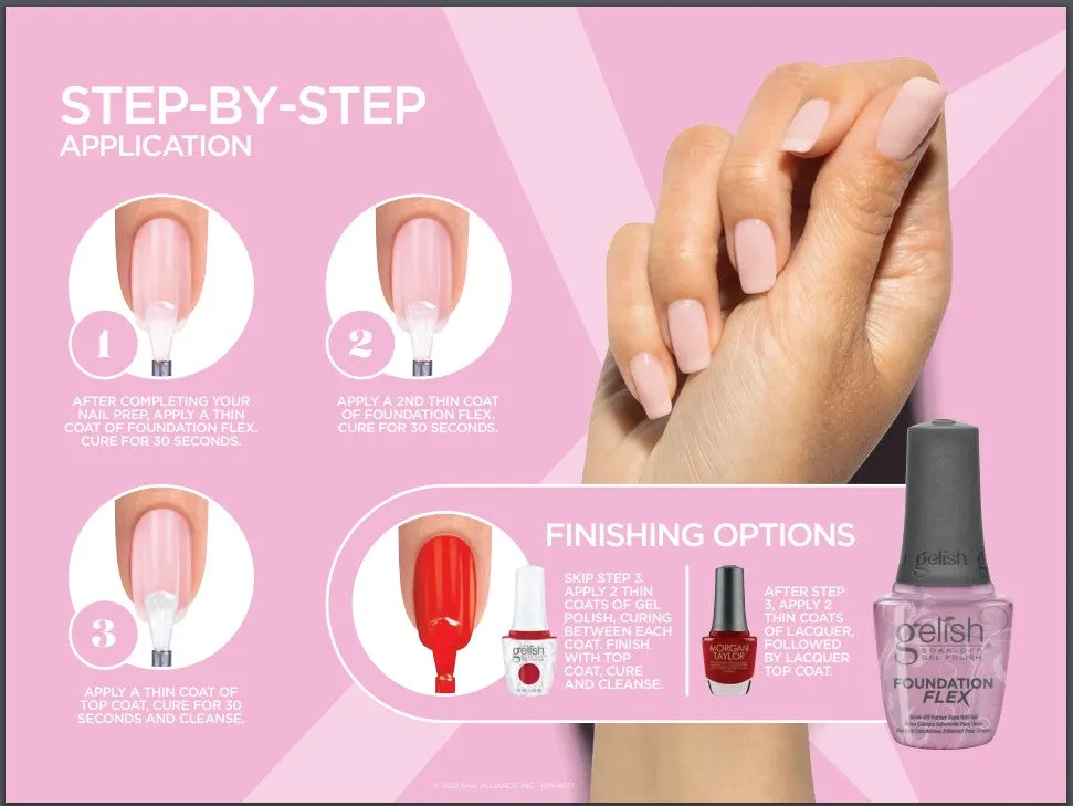 Gelish - Foundation Flex Base Coat .5oz (Light Pink)