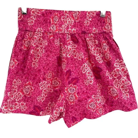 Generation Love Amy Shorts Pink Whimsical Floral Smocked Size XS NWT