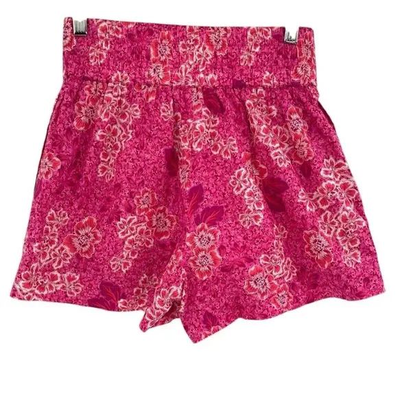 Generation Love Amy Shorts Pink Whimsical Floral Smocked Size XS NWT