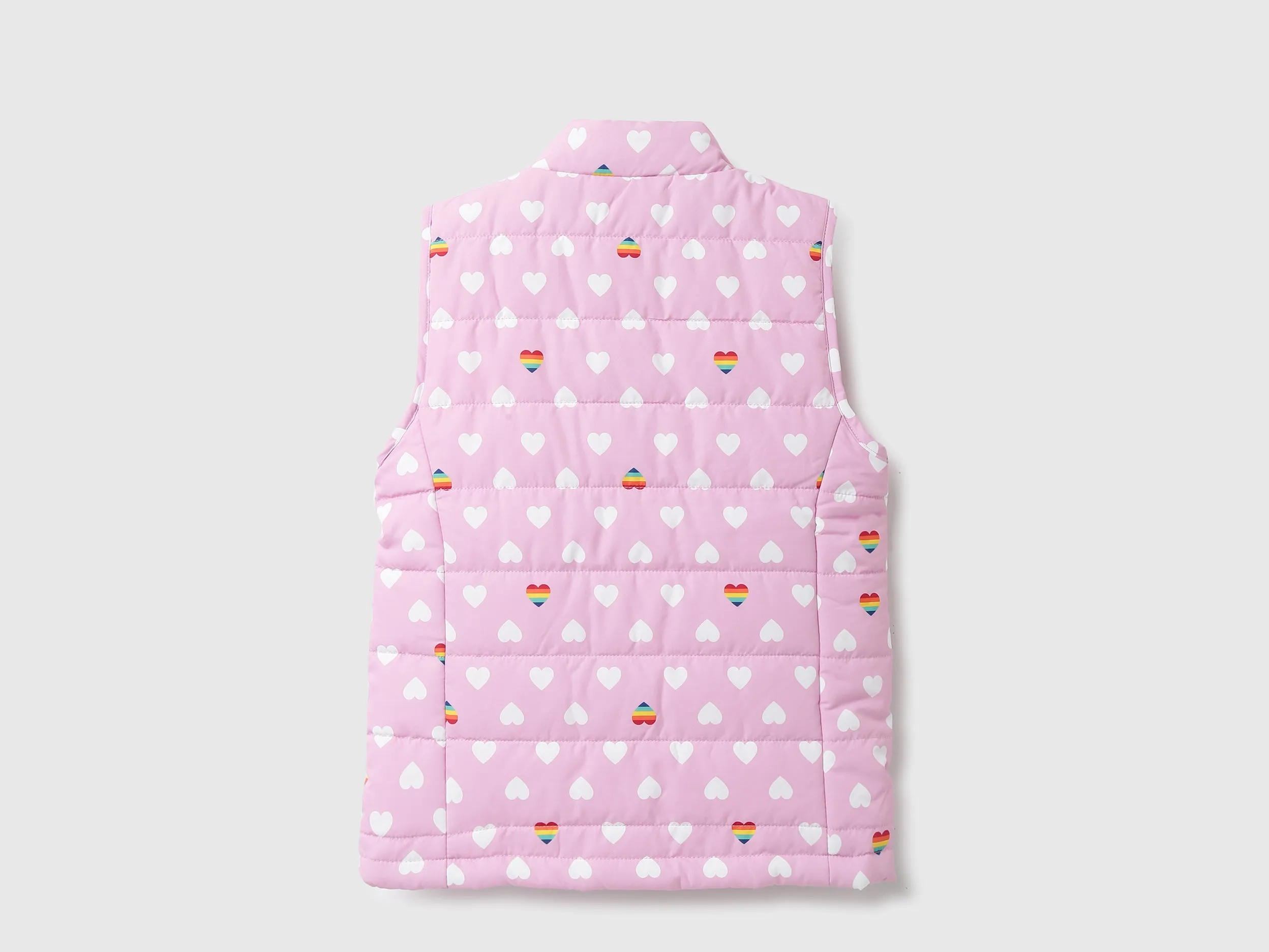 Girls Printed High Neck Jacket