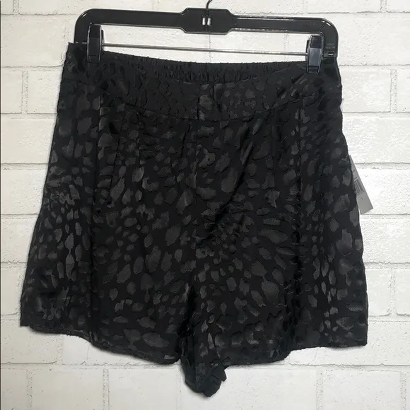Good American Midnight Leopard Burnout Shorts