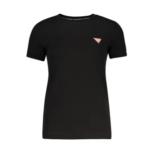 Guess Jeans Black Cotton Tops & T-Shirt