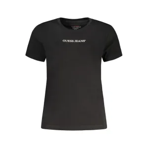 Guess Jeans Black Cotton Tops & T-Shirt