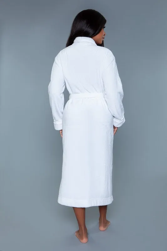 Helena Ultra Soft Plush Robe – Full-Length Cozy Loungewear with Belted Wrap Closure