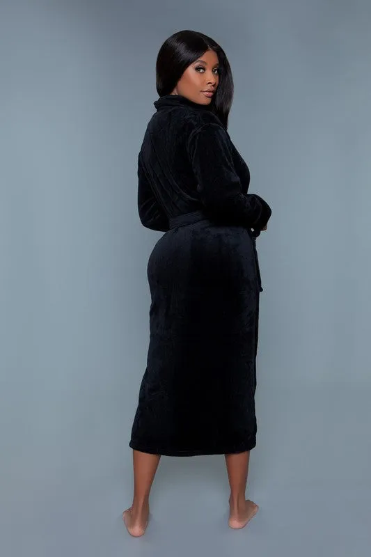 Helena Ultra Soft Plush Robe – Full-Length Cozy Loungewear with Belted Wrap Closure
