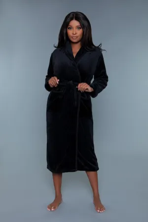 Helena Ultra Soft Plush Robe – Full-Length Cozy Loungewear with Belted Wrap Closure