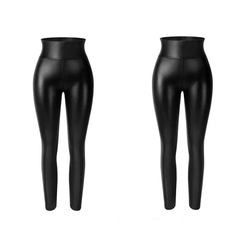 High Waist Faux Leather Leggings