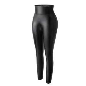 High Waist Faux Leather Leggings