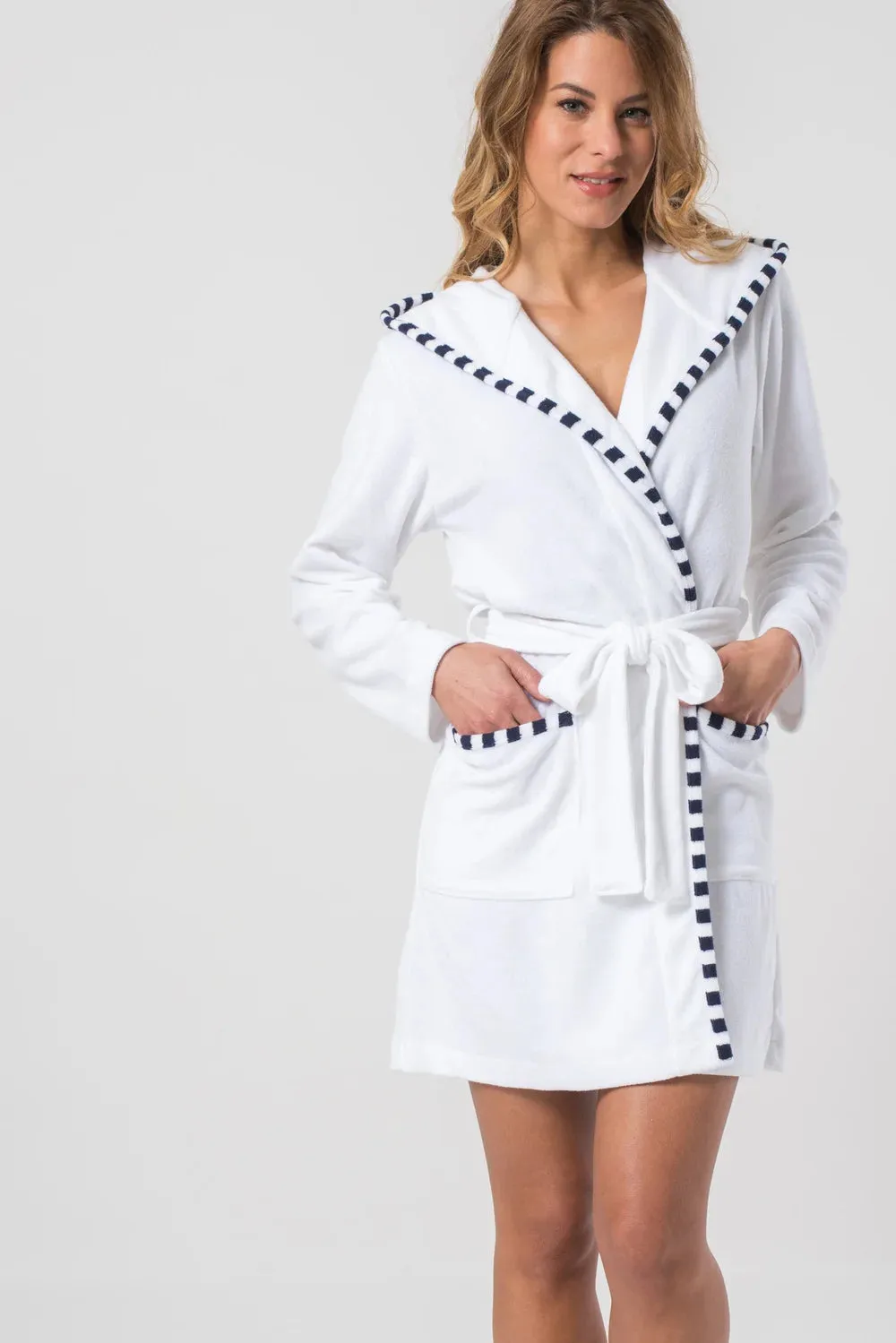Hooded Terry Knit Bathrobe