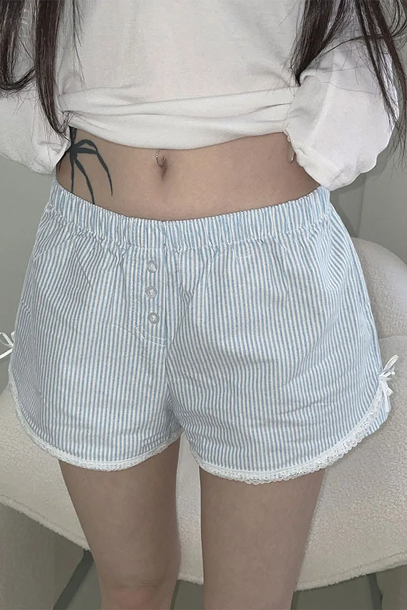 HPP1229 Elastic Waistband Loose Shorts