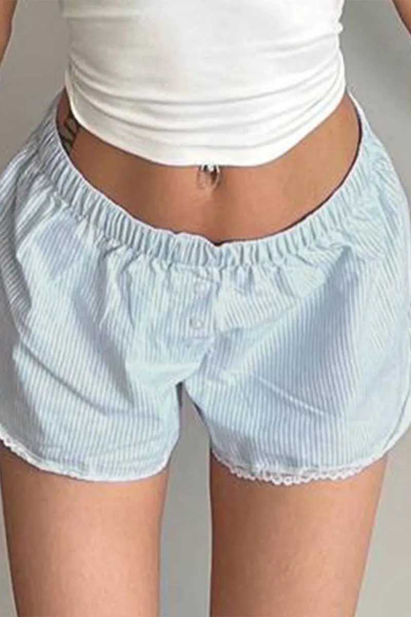 HPP1229 Elastic Waistband Loose Shorts