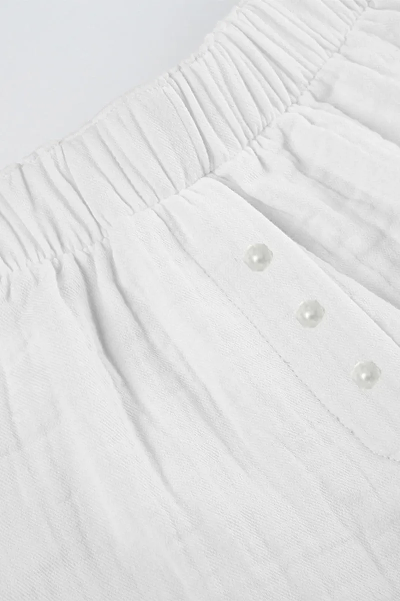 HPP1229 Elastic Waistband Loose Shorts