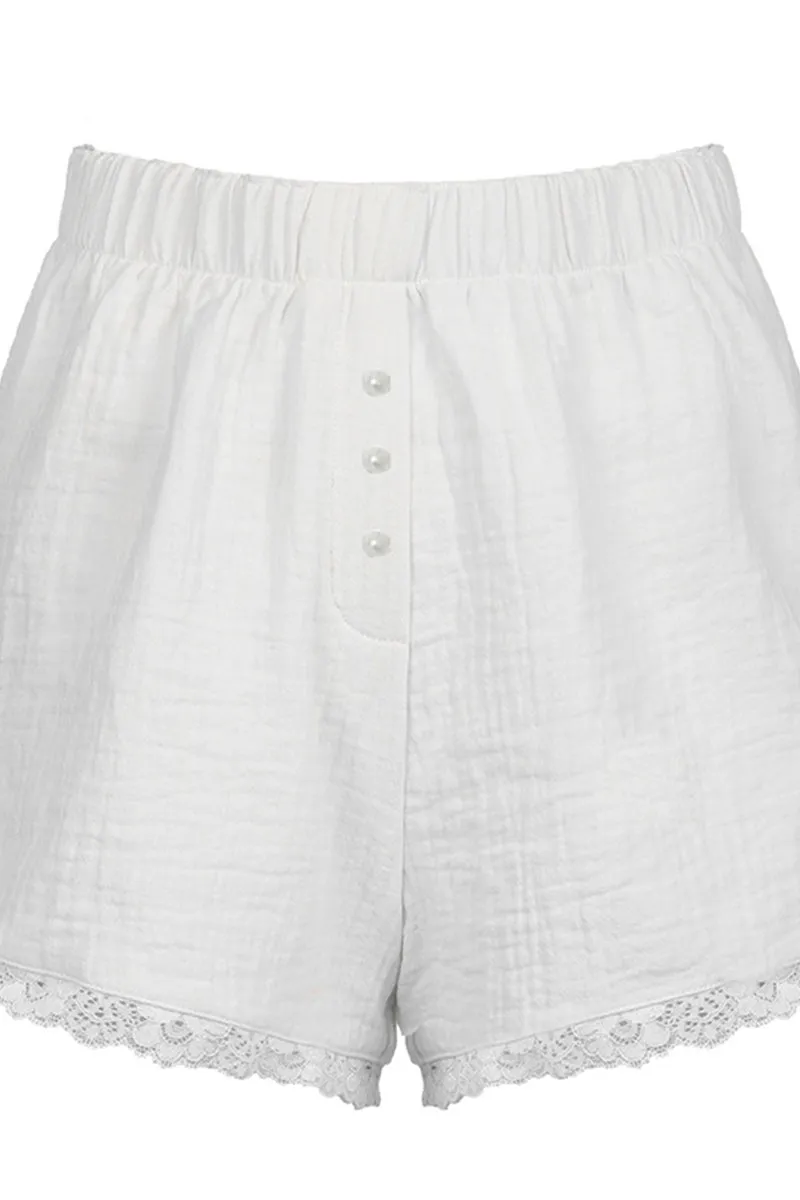 HPP1229 Elastic Waistband Loose Shorts