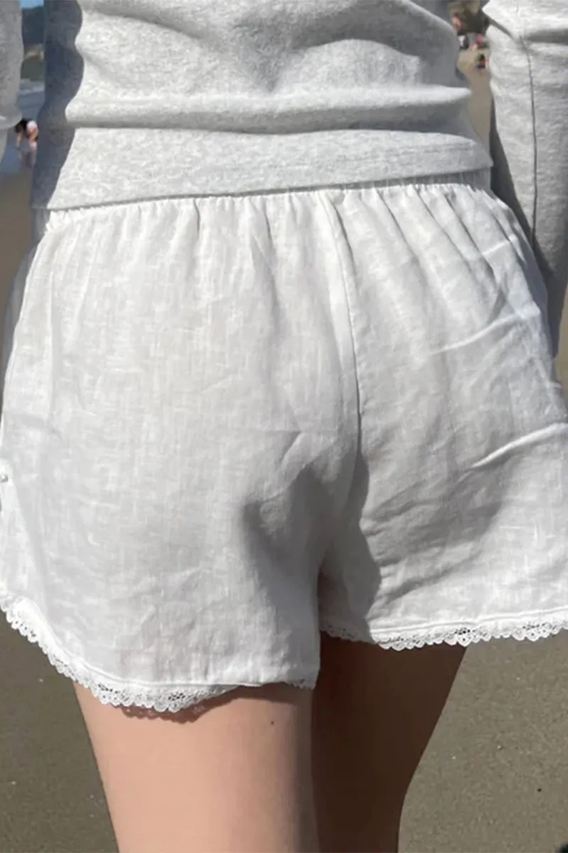 HPP1229 Elastic Waistband Loose Shorts